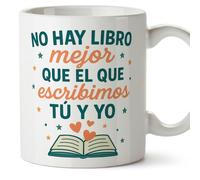 Mugffins mug amour avec texte No hay libro mejor que el que escribimos tú y yo en Espagnol | cadeu Saint Valentin, anniversaire, mug couple, cadeau amoureux | pareja-2 v1