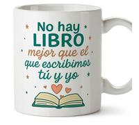Mugffins mug amour avec texte No hay libro mejor que el que escribimos tú y yo en Espagnol | cadeu Saint Valentin, anniversaire, mug couple, cadeau amoureux | pareja-2 v3
