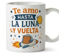 Mugffins mug amour Mug Te amo hasta la luna y vuelta en français | cadeau original anniversaire, capybara, couple, amoureux, Saint Valentin | capylove v2