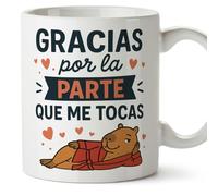 Mugffins mug amour | Tasse message drôle cadeu Saint Valentin capybara couple romantique | Gracias por la parte que me tocas en français capylove v1