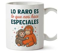 Mugffins mug avec message inspirant | Lo raro es lo que nos hace especiales en Espagnol | idée cadeau motivation | 330 Ml / 11 oz | petit-déjeuner café | punch v2