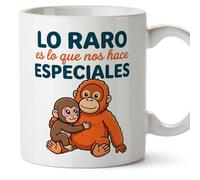 Mugffins mug avec message inspirant | Lo raro es lo que nos hace especiales en Espagnol | idée cadeau motivation | 330 Ml / 11 oz | petit-déjeuner café | punch v3