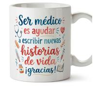 Mugffins mug avec message Ser médico es ayudar a escribir nuevas historias de vida ¡gracias! en Espagnol pour remercier un médecin, cadeau original santé | medicina v4