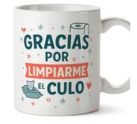 Mugffins mug avec texte Gracias por limpiarme el culo en Espagnol | cadeau pour maman et papa | tasse drôle parents | 330 Ml 11 oz | pa y ma v2