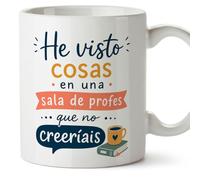 Mugffins mug avec texte He visto cosas en una sala de profes que no creeríais en Espagnol pour enseignant drôle | cadeau école | céramique 330 Ml/11 oz | Enseñanza v4