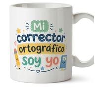 Mugffins mug avec texte Mi corrector ortográfico soy yo en Espagnol pour enseignant drôle | cadeau école | céramique 330 Ml/11 oz | Infantil v5