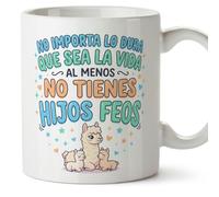 Mugffins mug avec texte No importa lo dura que sea la vida al menos no tienes... en Espagnol | cadeau pour maman et papa | tasse drôle parents | 330 Ml 11 oz | papi mami v1