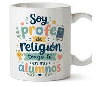 Mugffins mug avec texte Soy profe de religión tengo fé en mis alumnos en Espagnol | cadeau enseignant religion | 330 Ml 11 oz | Infantil v6