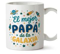 Mugffins mug cadeau papa | tasse avec message El mejor papá de la galaxia en Espagnol 330 Ml/11 oz | papi mami v1
