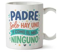 Mugffins mug cadeau papa | tasse avec message Padre solo hay uno y como el mío ninguno en Espagnol 330 Ml/11 oz | papi mami v9