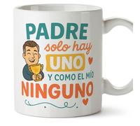 Mugffins mug cadeau papa | tasse avec message Padre solo hay uno y como el mío ninguno en Espagnol 330 Ml/11 oz | Papá y mamá v1.2MA