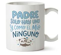 Mugffins mug cadeau papa | tasse avec message Padre solo hay uno y como el mío ninguno en Espagnol 330 Ml/11 oz | papi mami v1