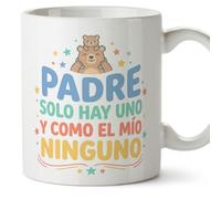Mugffins mug cadeau papa | tasse avec message Padre solo hay uno y como el mío ninguno en Espagnol 330 Ml/11 oz | papi mami v5