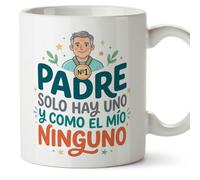Mugffins mug cadeau papa | tasse avec message Padre solo hay uno y como el mío ninguno en Espagnol 330 Ml/11 oz | papi mami v2
