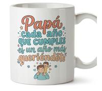 Mugffins mug cadeau papa | tasse avec message Papá cada año que cumples es un año más queriéndote en Espagnol 330 Ml/11 oz | papi mami v2