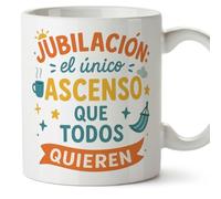 Mugffins mug cadeau retraite Jubilación: el único ascenso que todos quieren en Espagnol 330 Ml/11 oz petit déjeuner homme femme | passe micro-ondes lave-vaisselle | jubilacion v2