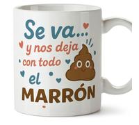 Mugffins mug cadeau retraite tasse amusante | Se va… y nos deja con todo el marrón en Espagnol | 330 Ml 11 oz | jubilacion v2