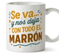 Mugffins mug cadeau retraite tasse amusante | Se va… y nos deja con todo el marrón en Espagnol | 330 Ml 11 oz | jubilacion v1