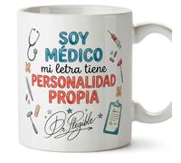 Mugffins mug drôle médecin avec texte Soy médico mi letra tiene personalidad propia en Espagnol | cadeau original docteur, hôpital, anniversaire, Noël | medicina v1
