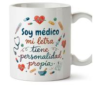 Mugffins mug drôle médecin avec texte Soy médico mi letra tiene personalidad propia en Espagnol | cadeau original docteur, hôpital, anniversaire, Noël | medicina v3