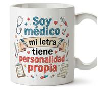 Mugffins mug drôle médecin avec texte Soy médico mi letra tiene personalidad propia en Espagnol | cadeau original docteur, hôpital, anniversaire, Noël | medicina v2