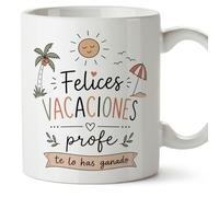 Mugffins mug enseignant avec texte Felices vacaciones profe te lo has ganado en Espagnol | cadeau professeur école | idée remerciement | Enseñanza v7