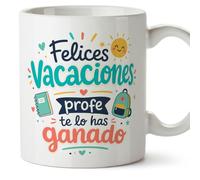 Mugffins mug enseignant avec texte Felices vacaciones profe te lo has ganado en Espagnol | cadeau professeur école | idée remerciement | Infantil v1