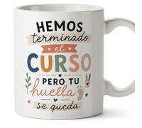 Mugffins mug enseignant avec texte Hemos terminado el curso pero tu huella se queda en Espagnol | cadeau professeur école | idée remerciement | Enseñanza v1