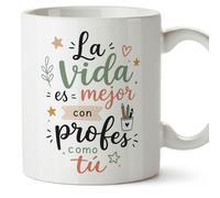 Mugffins mug enseignant avec texte La vida es mejor con profes como tú en Espagnol | cadeau professeur école | idée remerciement | Enseñanza v7