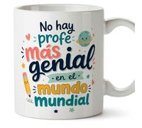 Mugffins mug enseignant avec texte No hay profe más genial en el mundo mundial en Espagnol | cadeau professeur école | idée remerciement | Infantil v3