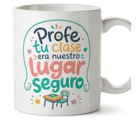 Mugffins mug enseignant avec texte Profe tu clase era nuestro lugar seguro en Espagnol | cadeau professeur école | idée remerciement | Infantil v6