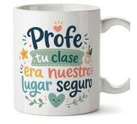 Mugffins mug enseignant avec texte Profe tu clase era nuestro lugar seguro en Espagnol | cadeau professeur école | idée remerciement | Infantil v7
