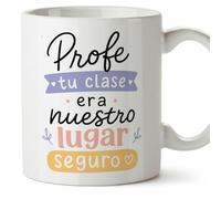Mugffins mug enseignant avec texte Profe tu clase era nuestro lugar seguro en Espagnol | cadeau professeur école | idée remerciement | Enseñanza v1