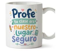Mugffins mug enseignant avec texte Profe tu clase era nuestro lugar seguro en Espagnol | cadeau professeur école | idée remerciement | Infantil v3
