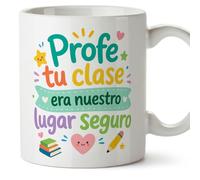 Mugffins mug enseignant avec texte Profe tu clase era nuestro lugar seguro en Espagnol | cadeau professeur école | idée remerciement | Infantil v1