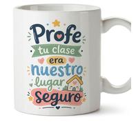 Mugffins mug enseignant avec texte Profe tu clase era nuestro lugar seguro en Espagnol | cadeau professeur école | idée remerciement | Infantil v4