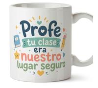 Mugffins mug enseignant avec texte Profe tu clase era nuestro lugar seguro en Espagnol | cadeau professeur école | idée remerciement | Infantil v5