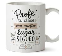 Mugffins mug enseignant avec texte Profe tu clase era nuestro lugar seguro en Espagnol | cadeau professeur école | idée remerciement | Enseñanza v4
