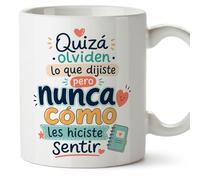 Mugffins mug enseignant avec texte Quizá olviden lo que dijiste pero nunca cómo les hiciste sentir en Espagnol | cadeau professeur école | idée remerciement | Infantil v1