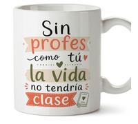 Mugffins mug enseignant avec texte Sin profes como tú la vida no tendría clase en Espagnol | cadeau professeur école | idée remerciement | Enseñanza v3