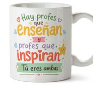 Mugffins mug enseignant cadeau | Hay profes que enseñan y profes que inspiran Tú eres ambas en Espagnol | tasse école 330 Ml 11 oz | Infantil v1