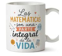 Mugffins mug enseignant mathématiques en Espagnol avec la phrase Las matemáticas son una parte integral de la vida | céramique 330 Ml/11 oz | Enseñanza v1