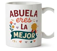 Mugffins mug grand-mère avec texte Abuela eres la mejor en Espagnol | cadeau mamie original anniversaire Noël | 330 Ml 11 oz | Abuelitos-2 v1.2MA