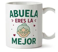 Mugffins mug grand-mère avec texte Abuela eres la mejor en Espagnol | cadeau mamie original anniversaire Noël | 330 Ml 11 oz | Abuelitos-2 v2