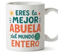 Mugffins mug grand-mère avec texte Eres la mejor abuela del mundo entero en Espagnol | cadeau mamie original anniversaire Noël | 330 Ml 11 oz | Abuelitos-2 v2