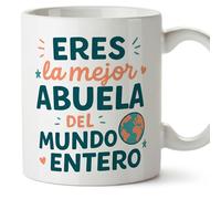 Mugffins mug grand-mère avec texte Eres la mejor abuela del mundo entero en Espagnol | cadeau mamie original anniversaire Noël | 330 Ml 11 oz | Abuelitos-2 v3