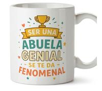 Mugffins mug grand-mère avec texte Ser una abuela genial se te da fenomenal en Espagnol | cadeau mamie original anniversaire Noël | 330 Ml 11 oz | Abuelitos-2 v1.2MA