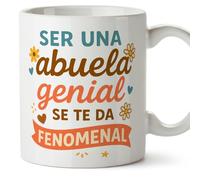 Mugffins mug grand-mère avec texte Ser una abuela genial se te da fenomenal en Espagnol | cadeau mamie original anniversaire Noël | 330 Ml 11 oz | Abuelitos-2 v3