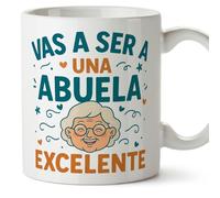 Mugffins mug grand-mère avec texte Vas a ser una abuela excelente en Espagnol | cadeau mamie original anniversaire Noël | 330 Ml 11 oz | Abuelitos-2 v1.2MA