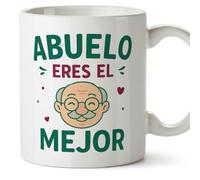 Mugffins mug grand-père avec texte Abuelo eres el mejor en Espagnol | cadeau pour papy | 330 Ml / 11 oz | Abuelitos-2 v2